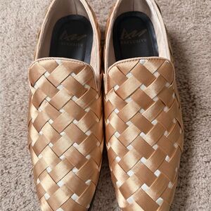 Men’s Woven Slip-On Loafers in Champagne